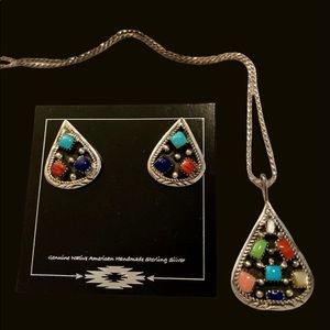 Navajo Necklace/Earrings Set